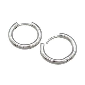 Copper Latchback Earring Platinum Plated, approx 16mm dia