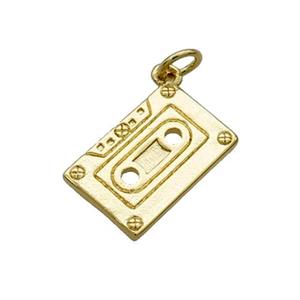 Copper MagneticTape Pendant Gold Plated, approx 10-16mm