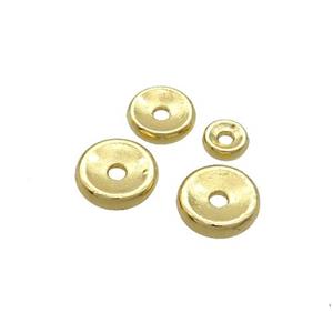 Copper Heishi Beads Gold Plated, approx 4mm