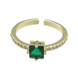 Copper Rings Pave Zircon Gold Plated, approx 7mm, 18mm dia