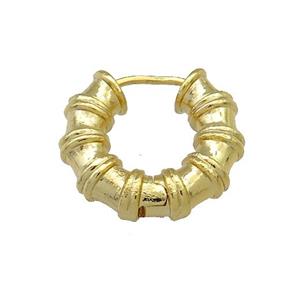 Copper Hoop Earrings Gold Plated, approx 19.5mm