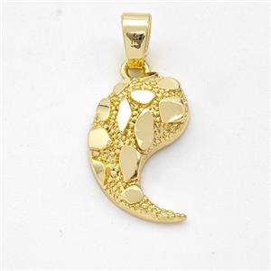 Copper Teardrop Pendant Nugget Gold Plated, approx 12-18mm