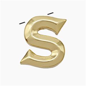 Copper Letter-S Pendant Gold Plated, approx 15-18mm