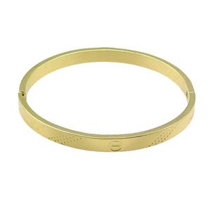 Copper Bangle Gold Plated, approx 5mm, 53-58mm