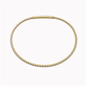 Beige Nylon Cord Bracelet With Stainless Steel Clasp, approx 2mm thickness