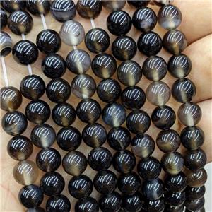 smoky Heihua Agate Beads, round, approx 10mm dia