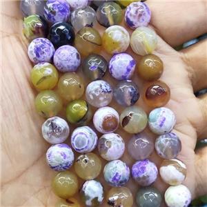 faceted round Agate Beads, dye, approx 10mm dia