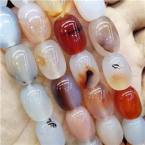Natural Agate Beads Barrel AB-Grade, approx 13-18mm, 22pcs per st