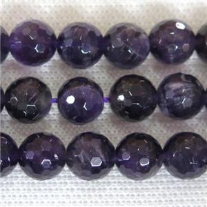Purple Amethyst Beads, faceted round, approx 6mm dia