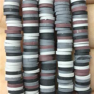 Fimo Polymer Clay Beads, heishi, mixed color, approx 6mm dia