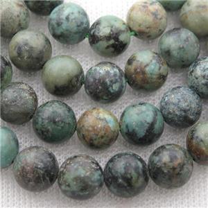 green African Turquoise Beads, round, approx 8mm dia
