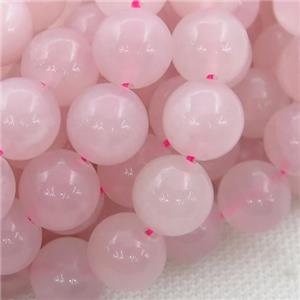 round Rose Quartz Beads, approx 8mm dia