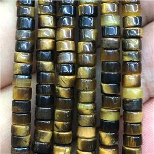 yellow Tiger Eye heishi beads, approx 2x4mm