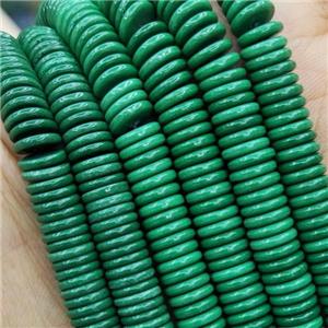 Green Oxidative Agate Heishi Spacer Beads, approx 8mm