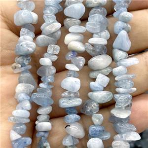 Blue Aquamarine Chip Beads Freeform, approx 5-8mm, 32inch length