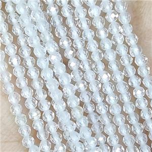 Clear Quartz Beads Tiny Faceted Round, approx 4mm dia