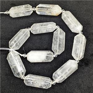 Clear Quartz Prism Beads, approx 13-27mm, 12pcs per st