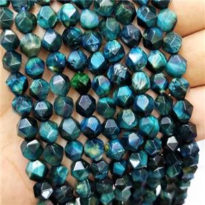 Blue Tiger Eye Stone Beads Cut Round, approx 7-8mm
