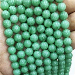 Natural Green Angelite Beads Smooth Round, approx 8mm dia