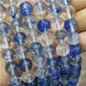 Synthetic Quartz Beads Blue Smooth Round, approx 10mm dia