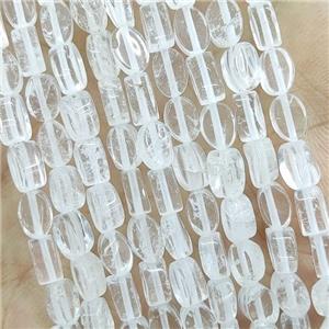 Clear Quartz Oval Beads, approx 4-6mm