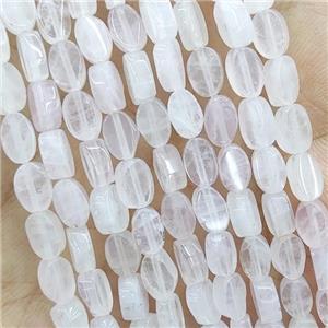 Rose Quartz Oval Beads Lt.Pink, approx 4-6mm