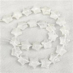 Natural Clear Quartz Star Beads Crystal, approx 15mm