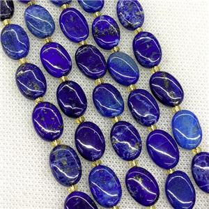 Natural Blue Lapis Lazuli Oval Beads, approx 10-14mm