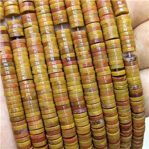 Natural Yellow Ocean Agate Heishi Beads, approx 1x6mm