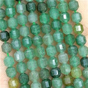 Natural Green Aventurine Beads Prism, approx 4mm
