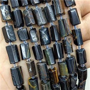 Tiger Eye Stone Tube Beads Inkyellow, approx 7-14mm