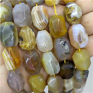 Natural Yellow Botswana Agate Nugget Beads Freeform, approx 13-20mm