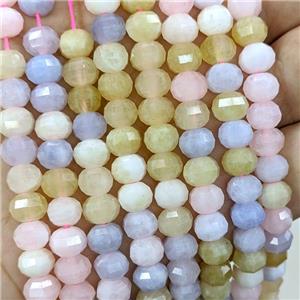 Natural Jade Beads Multicolor Dye Faceted Pumpkin, approx 8mm