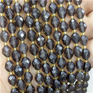 Smoky Quartz Beads Faceted Rice, approx 6-8mm
