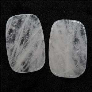 Clear Quartz rectangle pendant, approx 35-55mm