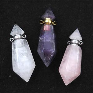 mix Gemstone perfume bottle pendant, approx 17-41mm