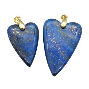 Blue Lapis Heart Pendant, approx 20-30mm