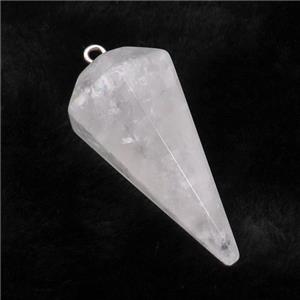 Clear Quartz Pendulum Pendant, approx 17-38mm