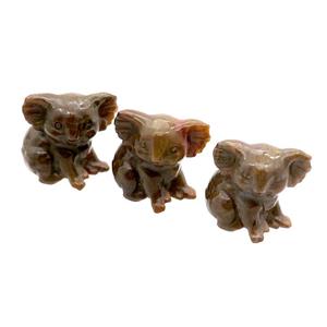 Nueva Agate Koala No Hole, approx 25-30mm