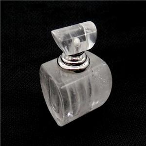 Clear Quartz Perfume Bottle Pendant, approx 30x40x60mm