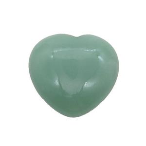 Green Aventurine Heart Pendant Undrilled, approx 30mm