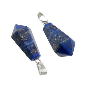 Natural Blue Lapis Lazuli Teardrop Pendant, approx 13-23mm