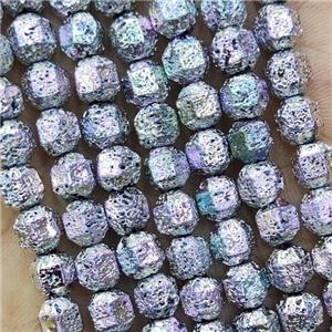 Hematite Bullet Beads Rainbow Electroplated, approx 6x6mm