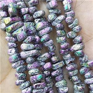 Hematite Beads Freeform Multicolor Electroplated, approx 5-8mm