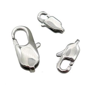 raw Stainless Steel Lobster Clasp, approx 6-11mm