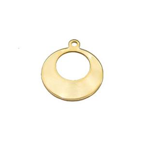 Stainless Steel GoGo Pendant Gold Plated, approx 21mm