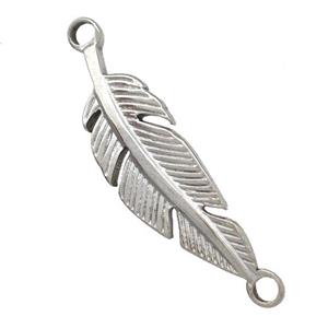 Raw Stainless Steel Feather Connector, approx 10-30mm