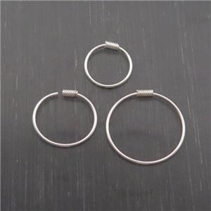 Sterling Silver Hoop Earring, approx 14mm