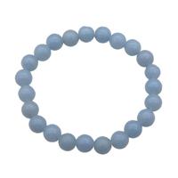 Blue Angelite Bracelet Stretchy Round, approx 8mm dia