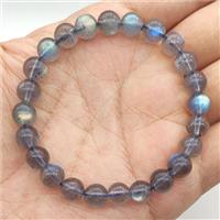 Labradorite Bracelet Stretchy Round, approx 8mm dia